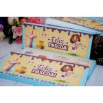 Páscoa Caixinha para Barra de Chocolate 90g Tema Coelhinho ou Cristã