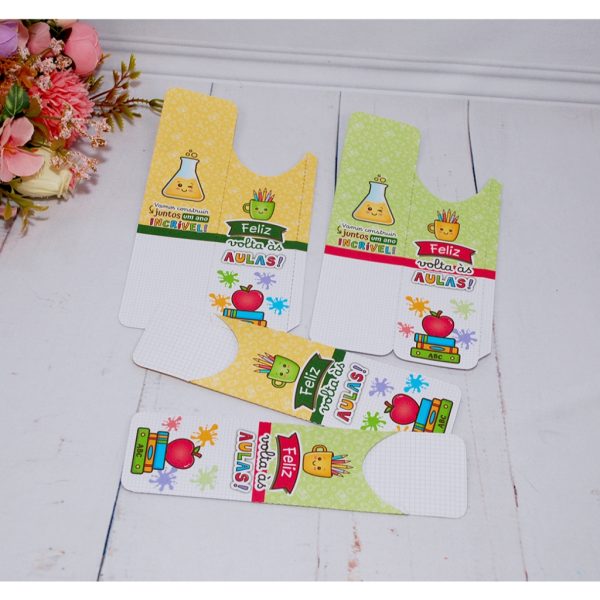 Volta às Aulas Card para Lápis e Chocolate